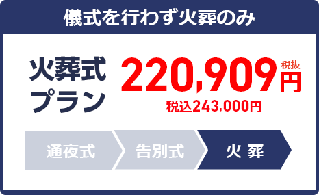 火葬式プラン：220,909円