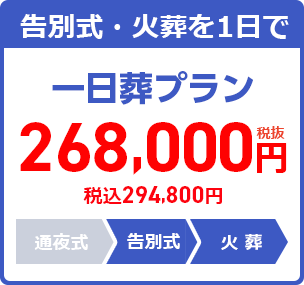 一日葬プラン：294,800円