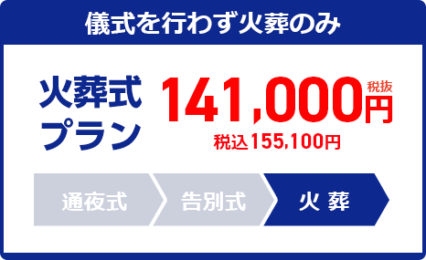 火葬式プラン：141,000円