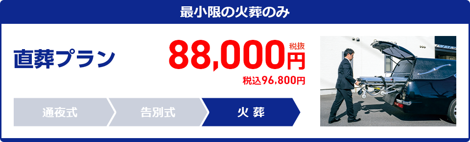 直葬プラン:88,000円