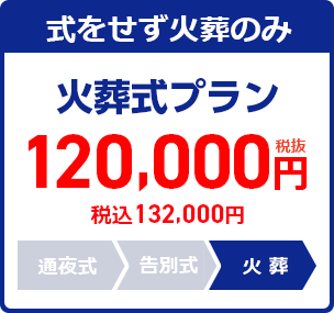火葬式プラン：132,000円